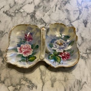 Beautiful Ucagco Candy Dish. Width 8 inches and depth 6 inches.